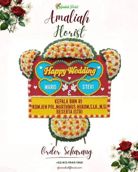 Papan Bunga Pernikahan Lojikobong